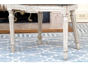 Pair Of Louis XVI Style Custom Upholstered Medallion Back Side Chairs