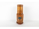 Carved Asian Bamboo Brush Vase