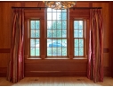 Pair Of Quality Striped Curtains With Affixed Room Darkening Shades