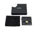 Chanel Matelasse Black Leather Wallet, With Box