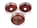 Set Of Three English Silverplate Wine Bottle Coasters