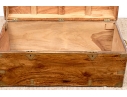 Antique Mahogany And Brass Trunk