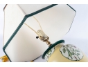 Decorative Porcelain Table Lamp With Floral Motif