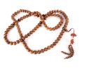 Long Strand Of Chinese Carved Wooden Prayer Beads