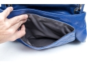 Chanel Striking Blue Purple Glazed Caviar Leather Coco Rider Flap Hobo