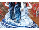 Decorative Blue And White Porcelain Compote Centerpiece