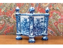 Decorative Blue And White Cachepot