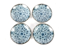 Set Of Four Japanese Blue And White Gloss Porcelain Dishes