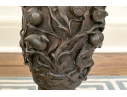 Pair Of Bronze Twin Handled Vases With Topiaries