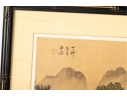 Pair Of Chinese Shan Shui Landscape Paintings On Silk