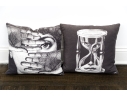 Pair Of Italian Fornasetti Accent Pillows