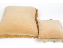 Two Accent Pillows, Including An 18th C. Tapestry Fragment Embroidered Onto A Later Needlepoint Pillow