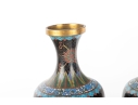 Cloisonne & Enamel Vintage Brass Chinese Dragon Vases