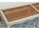 Elegantly Carved Upholstered Window Or Bed End Bench
