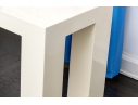 Johnathan Adler White Lacquered Console Table