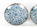 Set Of Four Japanese Blue And White Gloss Porcelain Dishes