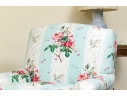 Pair Of Custom Upholstered Club Chairs And Ottoman