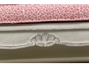 Elegantly Carved Upholstered Window Or Bed End Bench