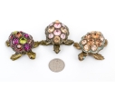 Group Of Three Jay Strongwater Tiny Turtle Form Boxes Set With Stones 