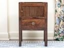 19th C. Mahogany Bedside Cabinet With Tambour Door