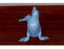 Vintage Herend Blue Fishnet Sea Lion