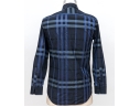 Burberry Blue Plaid Button-Up Shirt, Size 15 1/2-39 / 32-33