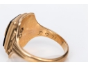 10k Yellow Gold Striking Vintage 1952 School Ring, Size 4.5