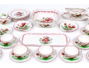 Thirty-One Piece French St. Clement Hand-Painted Ceramic Dining Service