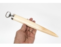Antique Oversized Tusk And Silverplate Bottle Opener