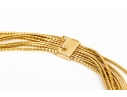 18k Yellow Gold Fabulous Vintage Flexible Graduated Multi Strand Omega Style Necklace