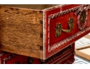 Antique Neoclassical Style Vibrant Red Bachelor's Chest