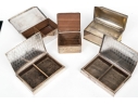 Collection Of Five Vintage Silverplate Humidors