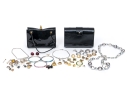 Lot Of Vintage Goods Including Two Leather Purses, Plus Assorted Costume Jewelry