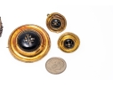 Collection Of Victorian Mourning Jewelry, Gold Filled And 9K