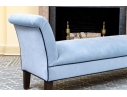Custom Upholstered Bed End Or Window Bench With Flared Arms