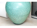 Studio Pottery Celadon Crackle Ceramic Jar