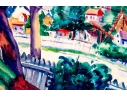 Signed A. Moolaritvich Watercolor On Paper, 1934