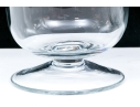 A Substantial Pair Of Simon Pearce Style Footed Glass Hurricanes