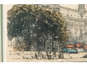 J. Wolf, Hand-Colored Etching, Notre Dame Paris On The Seine