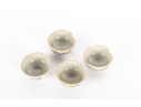 Set Of Four Chinese Crackle Glaze Porcelain Sauce Or Sake Cups