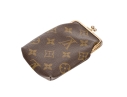 Louis Vuitton Vintage Coated Canvas Logo Kisslock Change Purse