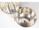 Pair Of Quality Silver Plated Ice Coolers With Loose Ring Handles