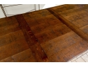Handsome 8' Plank Top Rustic Dining Table - With Leaf