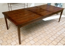 Handsome 8' Plank Top Rustic Dining Table - With Leaf