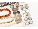 Collection Of Assorted Fashion And Costume Jewelry Pieces And Vintage Handbags