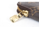 Louis Vuitton Brown Monogram Small Leather Zip Folio Pouch