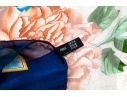 Valentino Striking Vintage Blue And Pastel Toned Shadow Striped Silk Scarf