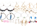 Extensive Collection Of Hoop, Stud, And Drop Pendant Style Costume Jewelry Earrings