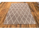 Hand Woven Wool Geometric Carpet, 7'-5