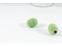 Art Glass Olives With Glass Pedestal 
